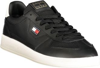 Tommy Hilfiger Leather and Polyurethane Colorblock Sneaker - Black