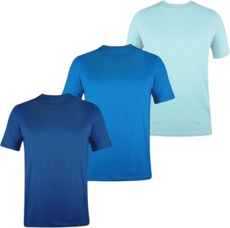 Donnay Effen T-shirt met ronde hals voor heren (set van 3) (Tealblauw/Turkooisblauw/Donkerblauw)