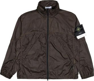 Stone Island Giacca a vento con zip e cappuccio ripiegabile - Verde