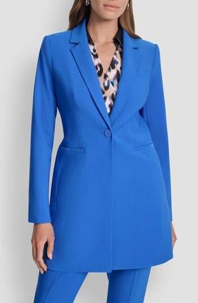 DKNY One Button Longline Blazer in Cadet Blue at Nordstrom Rack, Size 6
