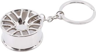 Generic Car Wheel Tire Styling Mini Keychain Car Keyring Pendant Accessoriessilver Strong and Long-Lasting