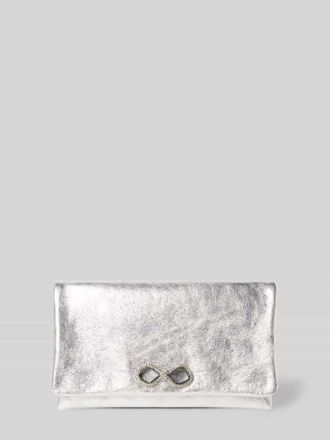 Abro Abro Clutch aus echtem Leder Modell Mimos in Silber, Gr&ouml;&szlig;e 1