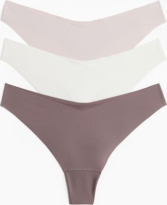 H&M 3er-Pack Unsichtbare Tangas - Pink