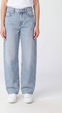 Calvin Klein High-Waisted Baggy Jeans in Cotton Denim with Five Pockets