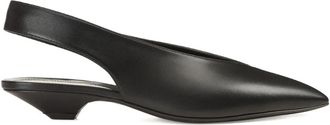 Sergio Rossi 25 mm pumps met puntige neus - Zwart