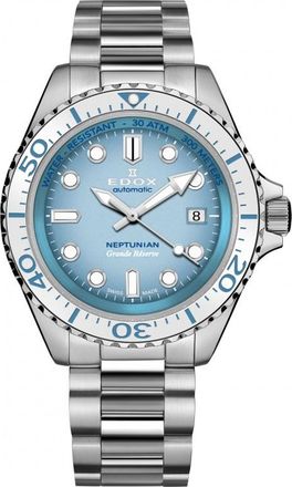 Edox Neptunian Automatic Blue Dial Mens Watch 80801 3BBUM BUCDN