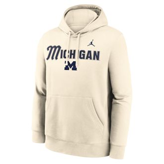 Nike Michigan Primetime Club Nike Mens College Pullover Hoodie in Brown | NKDK15AMWN-HJR