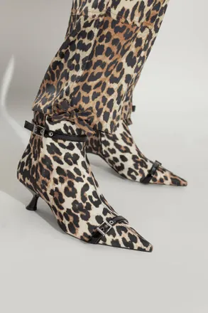 Ganni Heeled Ankle Boots, Womens, Brown