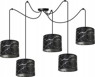 OEM L&aacute;mpara De Techo Colgante, Pantalla Con Estampado De Ara&ntilde;a, Plateada