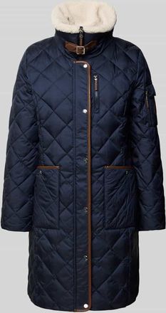 Lauren Ralph Lauren Steppmantel mit Stehkragen und Reißverschluss in Marine, Größe XL