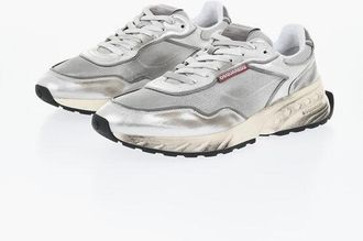 Dsquared2 SPRINTER Lam&eacute; Leather Sneakers with Distressed Effect size 39,5