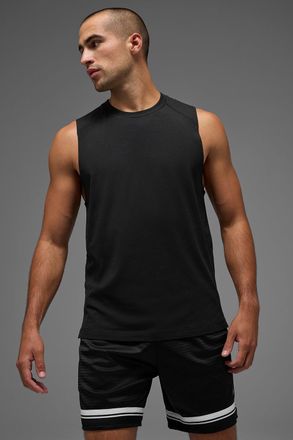 Alo Vapor Muscle Tank Top in Black, Size: Medium