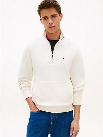 Tommy Hilfiger Flag Embroidery Terry Quarter-Zip Jumper