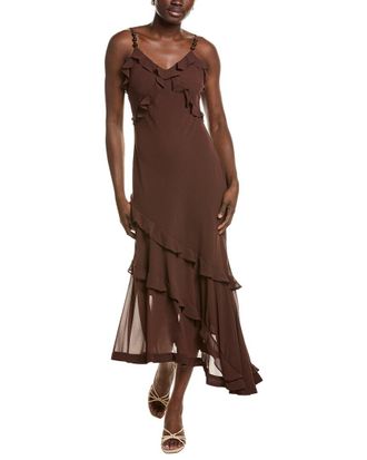 1.State 1.State Asymmetrical Maxi Dress