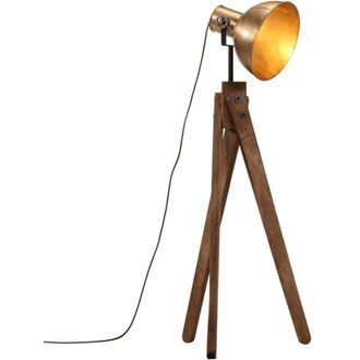 vidaXL Lampada da Terra 25 W Ottone Anticato 45x45x120 cm E27 vidaXL
