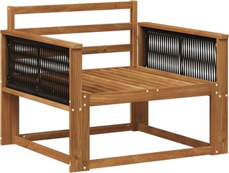 vidaXL Sof&aacute; Intermedio De Exterior Madera De Acacia S&oacute;lida Natural Vidaxl