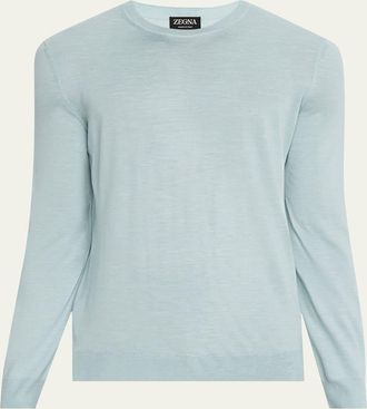 Ermenegildo Zegna Mens Melange Crewneck Sweater