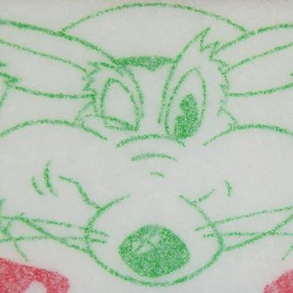 Un amour de tapis Alfombra antideslizante autoadhesiva, blanca 185x385