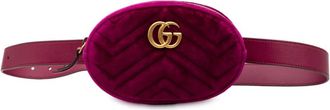 Gucci Pre-owned Gucci GG Marmont Matelasse Velvet Belt Bag BJ11TJQU0FLCSMF0