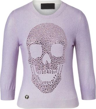 Philipp Plein Cassia Knit Top - Dames - Cashmere truien - Roze - M - Kasjmier - Truien & Vesten