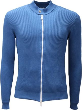 Eleventy Heren, Truien, Blauw, Maat: XS Katoen