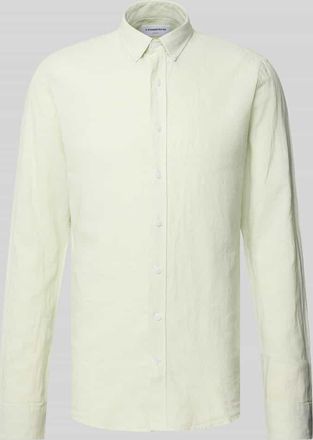 Lindbergh Lindbergh Regular Fit Freizeithemd aus Leinen-Baumwoll-Mix in Mint, Größe XXXL