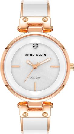 Anne Klein Womens Accented White Dial Watch