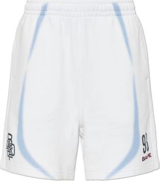 A Bathing Ape Logo Shorts - Heren - Korte Broeken - Wit - XL - Korte Broeken