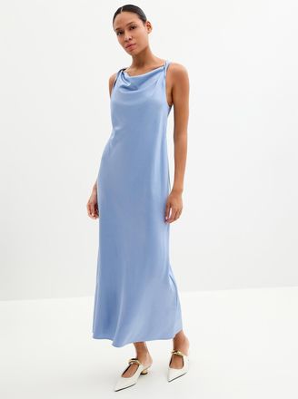 Contemporaine Womens Satiny twisted-strap dress