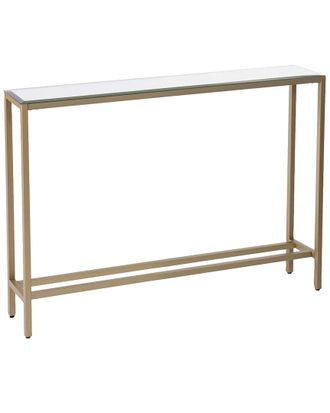 SEI Furniture Darrin Narrow Mini Console Table with Mirrored Top