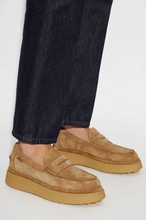 Tod's Suede Loafers Shoes, Womens, Brown