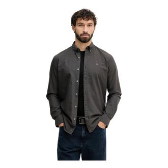 Lindbergh Casual Shirts - Heren - Casual Overhemden - Groen - M - Katoen - Overhemden