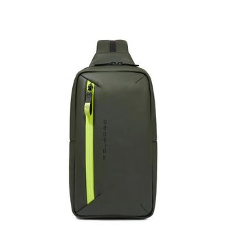 Piquadro Cross Body Bags, male, Green, Size: ONE SIZE Corner 2.0 Mono Sling Bag