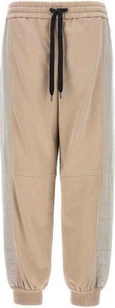 Brunello Cucinelli Bicolor Cotton Athletic Womens Pants