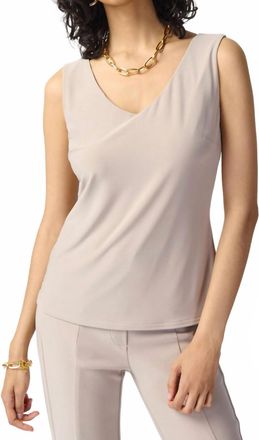 Joseph Ribkoff Casual V-Neck Sleeveless Camisole In Dune