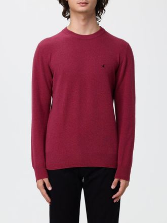 Brooksfield Crew-Neck Wool Jumper with Ribbed Cuffs and Hem