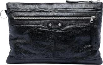 Balenciaga Pre-owned Leather Clutch - - Pre-owned - Donna - Nero - ONE SIZE