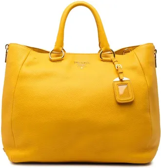 Prada Pre-owned Prada Vitello Daino Side Zip Convertible Tote Ladies WESU9GAB10N1REG2