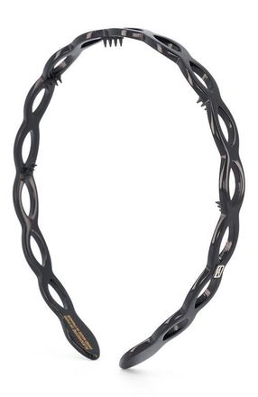 Alexandre de Paris Cutout Ultracomfort Acetate Headband in Black at Nordstrom