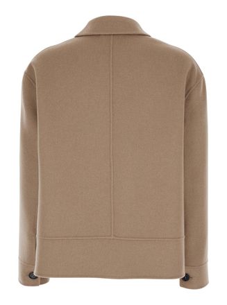Max Mara Womens Jacket Simona Beige Wool Virgin Blazers