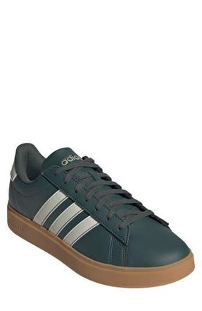 adidas Grand Court Cloudfoam Comfort Sneaker in Ivy/Orbit Grey/Putty Beige at Nordstrom Rack, Size 6