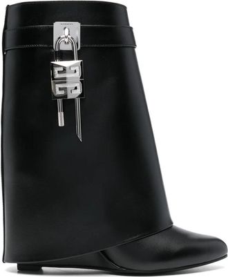 Givenchy Shark Lock 90 Leather Ankle Boots Shoes