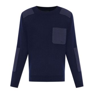 A.P.C. Round-neck Knitwear, male, Blue, Size: XL Mallarme Sweater
