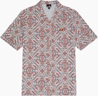 Ellesse Mens Melos Collared Neck Short Sleeve Shirt - All Over Print - Size: Regular/42