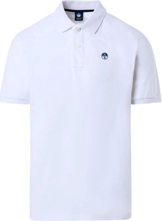 North Sails Polo van biologisch katoen met viltlogo - Heren - Polos - Wit - M - Katoen - Tops