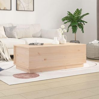 vidaXL Mesa De Centro De Madera Maciza De Pino 100x50x35 Cm Vidaxl