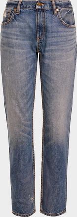 Ramy Brook Milla Distressed Low-Rise Tapered Jeans