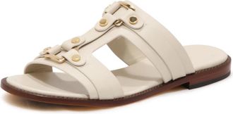 Doucal's Ciabatta Wo Sandal Urano - Dames - Sandalen - Wit - 40 EU - Leer - Schoenen