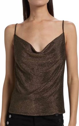 Ramy Brook Carla Tank Top In Gold Knit