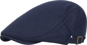 Generic Adjustable Newsboy Cotton Flat Fashion Sun Hat Hasp Master Hat Men Cap Baseball Caps Papa Hat Visor (Blue, One Size)